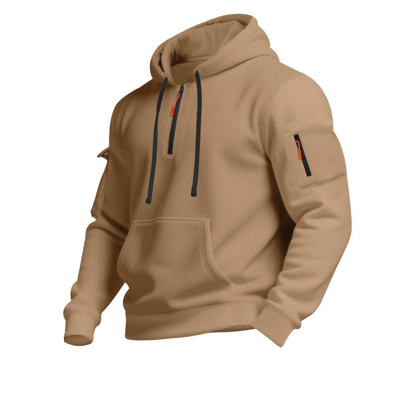 Herren Kapuzensweater mit Reißverschluss und praktischen Seitentaschen Heidi-Mode