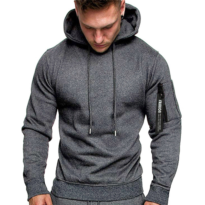 Herren sportlicher Hoodie mit seitlichem Reißverschluss Heidi-Mode