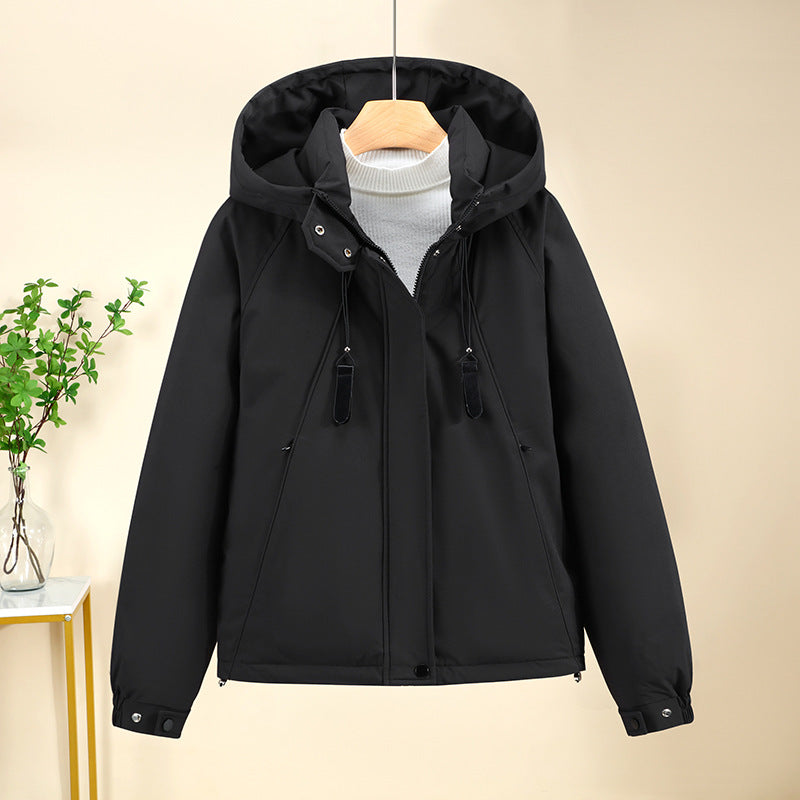 Damen Funktionale Softshelljacke mit verstellbarer Kapuze und hochwertigen Reißverschlüssen Heidi-Mode