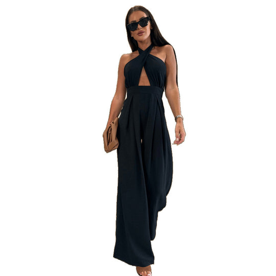 Damen Halter Neck Cutout Jumpsuit Heidi-Mode