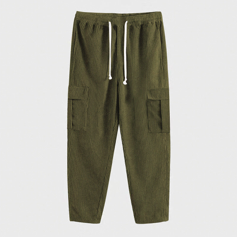 Damen lässige Freizeithose mit praktischen Cargo-Taschen und elastischem Bund Heidi-Mode