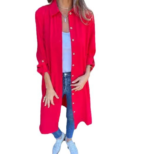 Damen Longbluse mit elegantem Schnitt und lässigen Details Heidi-Mode
