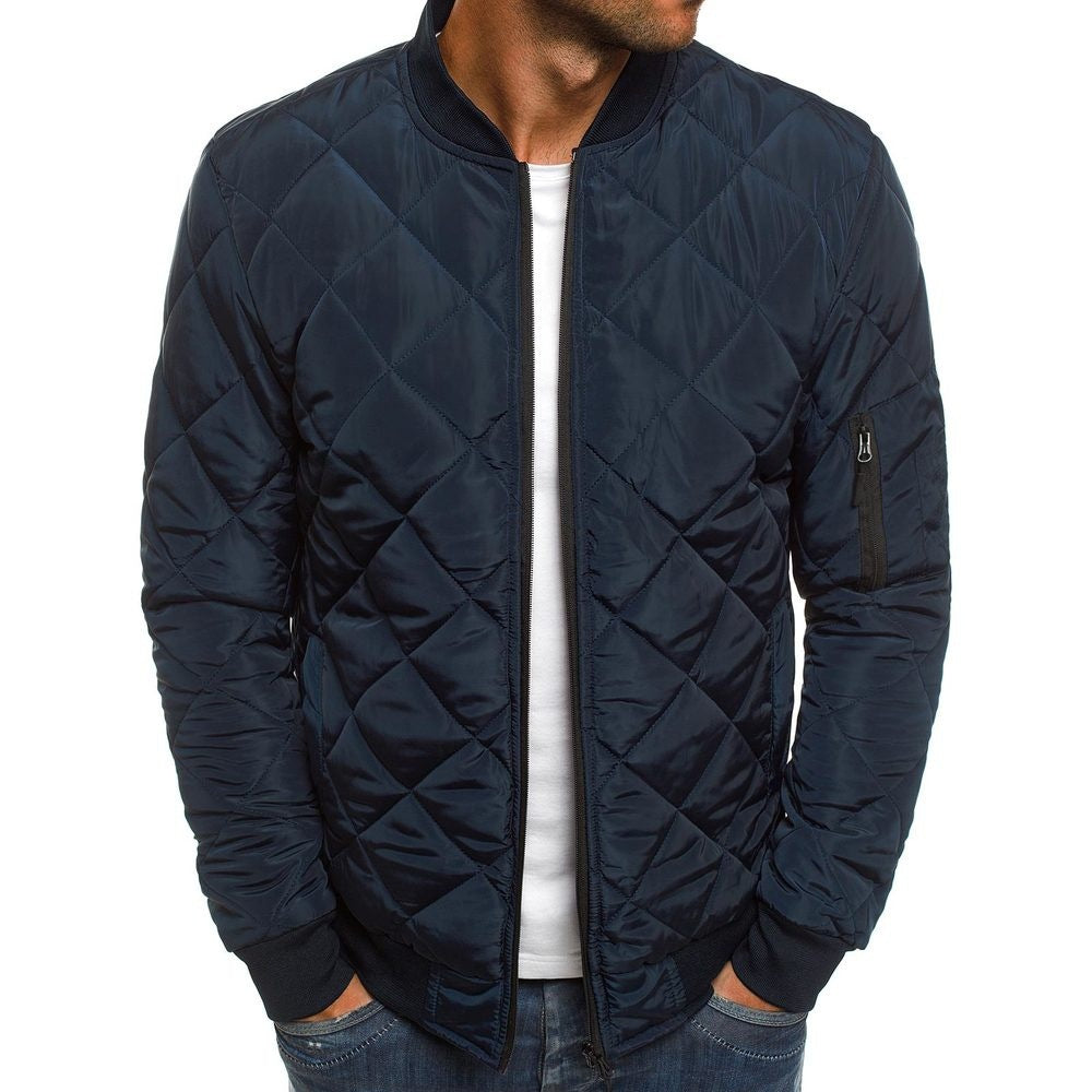 Herren Steppjacke mit praktischen Taschen und elastischen Bündchen Heidi-Mode