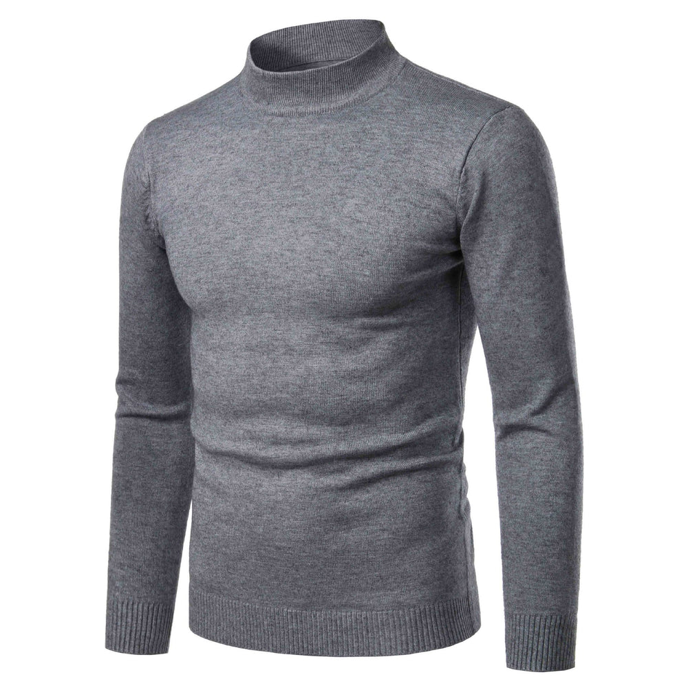 Herren warme Rollkragenpullover aus feinem Strickmaterial Heidi-Mode