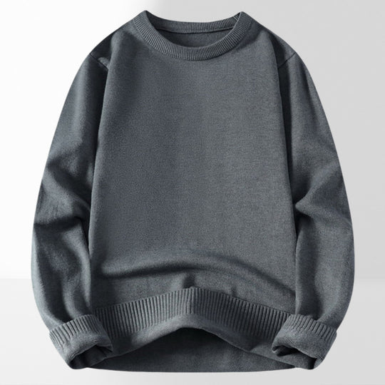 Damen bequemer und eleganter Rundhalsausschnitt Pullover Heidi-Mode