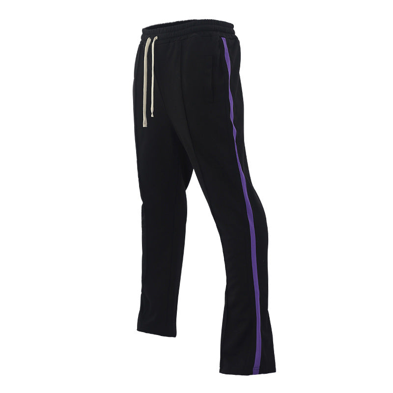 Herren sportliche Sweatpants mit seitlichen Kontraststreifen Heidi-Mode