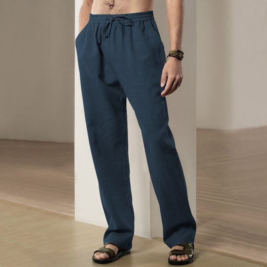 Herren Bequeme Freizeithose mit elastischem Bund und seitlichen Eingrifftaschen Heidi-Mode