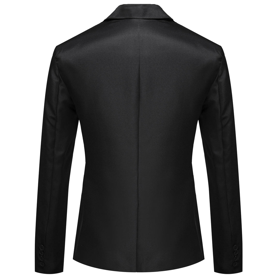 Herren modischer und eleganter Anzugjacke mit satiniertem Finish Heidi-Mode