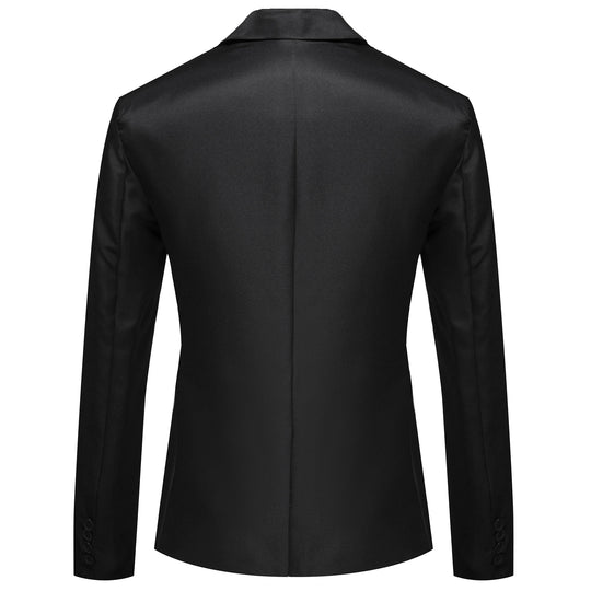 Herren modischer und eleganter Anzugjacke mit satiniertem Finish Heidi-Mode