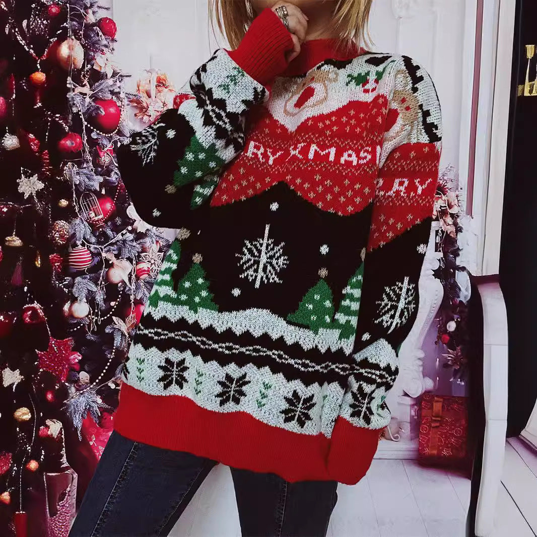 Damen Weihnachts-Pullover mit festlichem Design und gemütlichem Schnitt Heidi-Mode