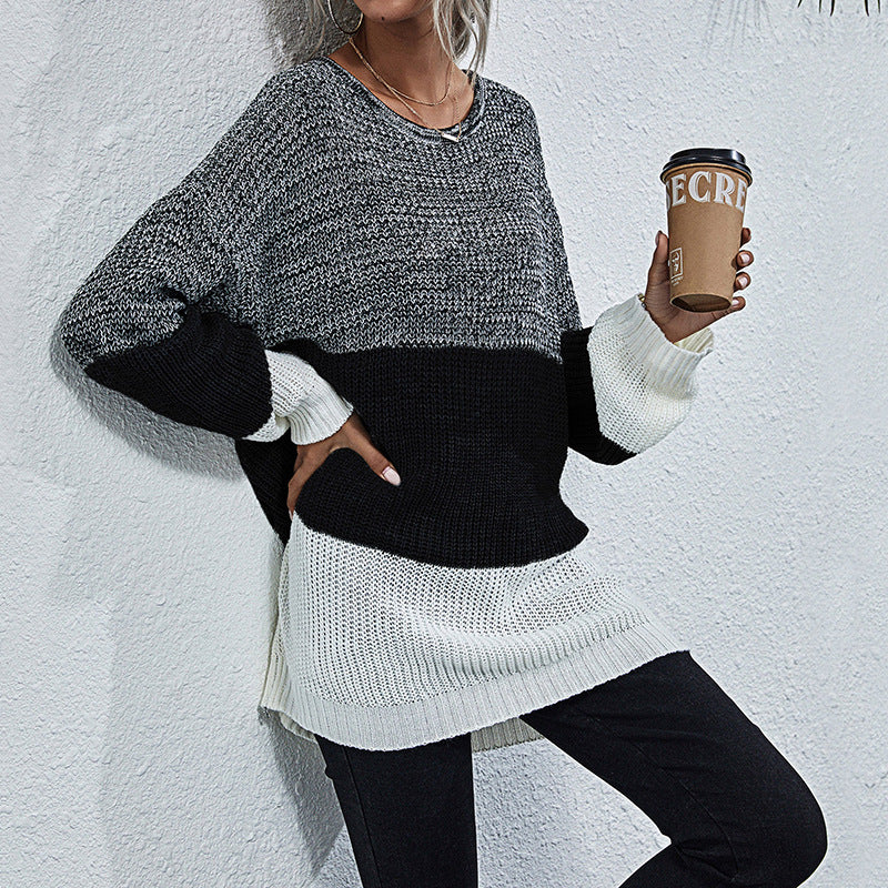 Damen lässiger Oversized Pullover Heidi-Mode