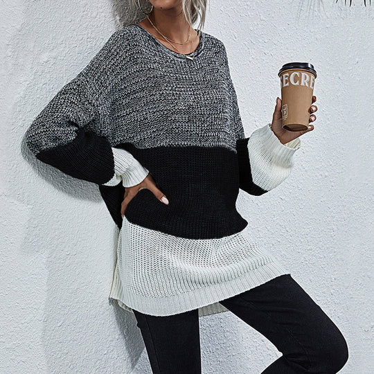 Damen lässiger Oversized Pullover Heidi-Mode