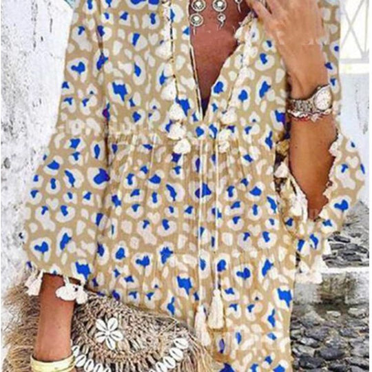 Damen Kaftan mit fröhlichem Muster Heidi-Mode
