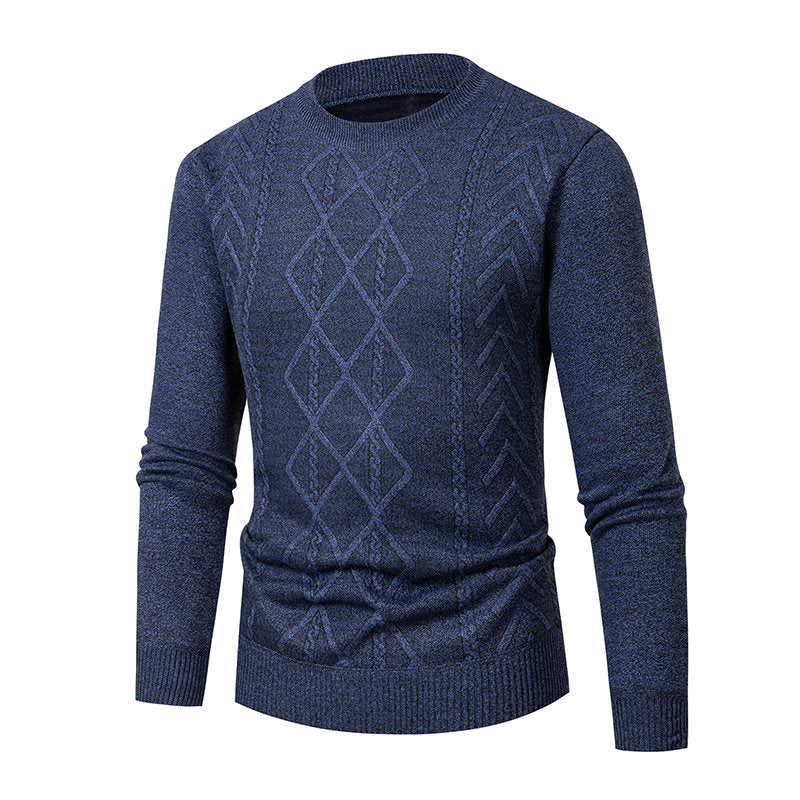 Herren Pullover mit strukturiertem Zopfmuster Heidi-Mode