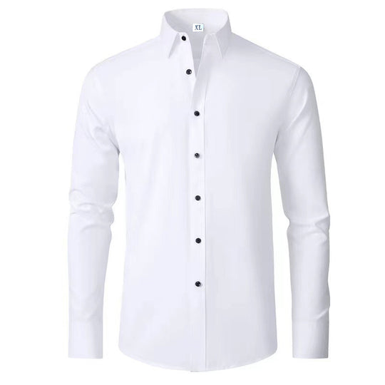 Herren Langarmhemd mit elegantem Schnitt und stilvollen Knopfdetails Heidi-Mode