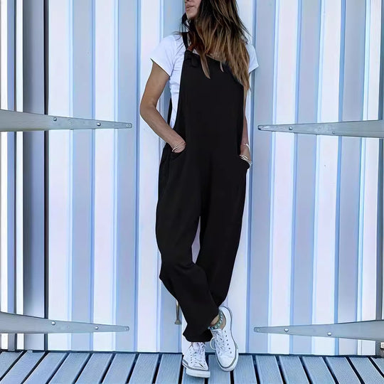 Damen Lässiger Jumpsuit mit praktischen Seitentaschen Heidi-Mode