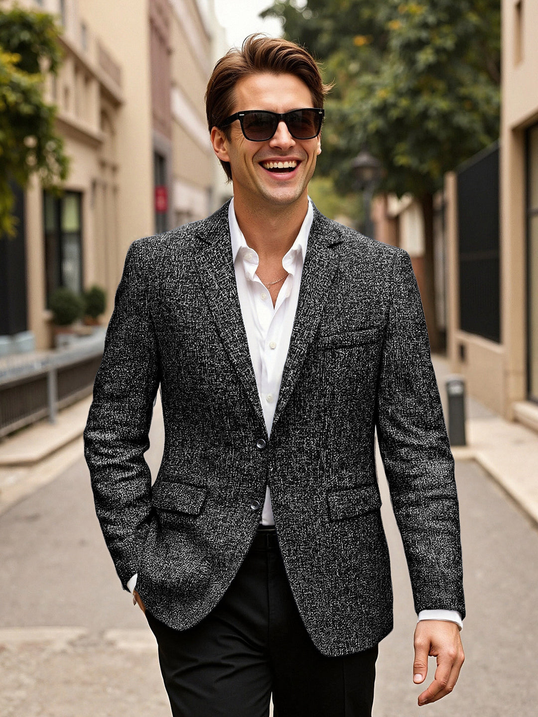 Herren eleganter Blazer aus Wolle Heidi-Mode