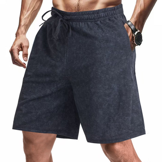 Herren bequeme Freizeit-Shorts aus sanftem Stoff mit verstellbarem Kordelzug Heidi-Mode