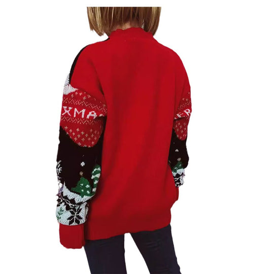 Damen Weihnachts-Pullover mit festlichem Design und gemütlichem Schnitt Heidi-Mode