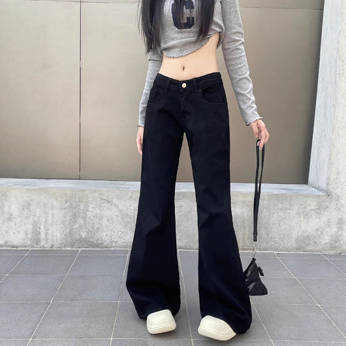 Damen Weite Flared Jeans mit hohem Bund und modernem Schnitt Heidi-Mode