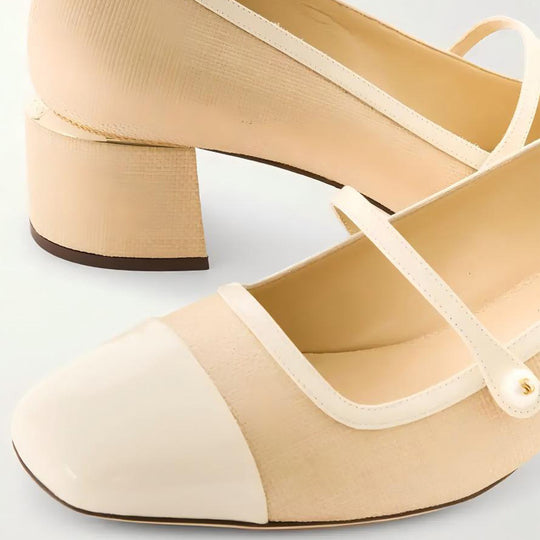 Femme Elegante Blockabsatz Mary Jane Schuhe Heidi-Mode