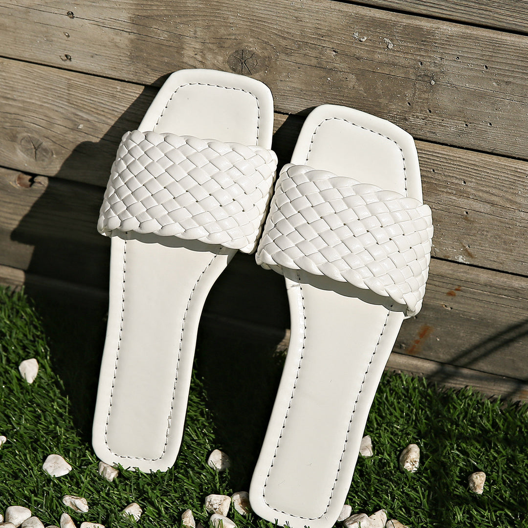 Damen Geflochtene Sandalen mit Komfort-Fußbett Heidi-Mode