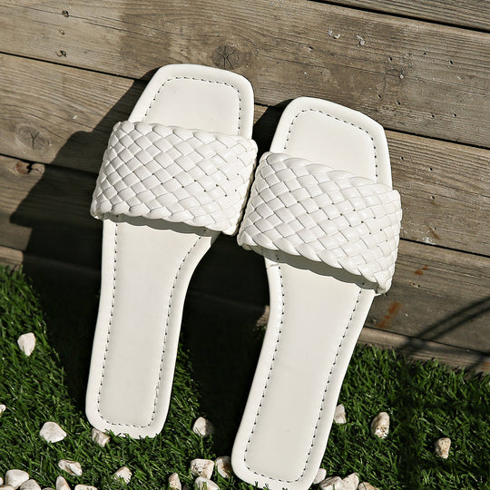 Damen Geflochtene Sandalen mit Komfort-Fußbett Heidi-Mode