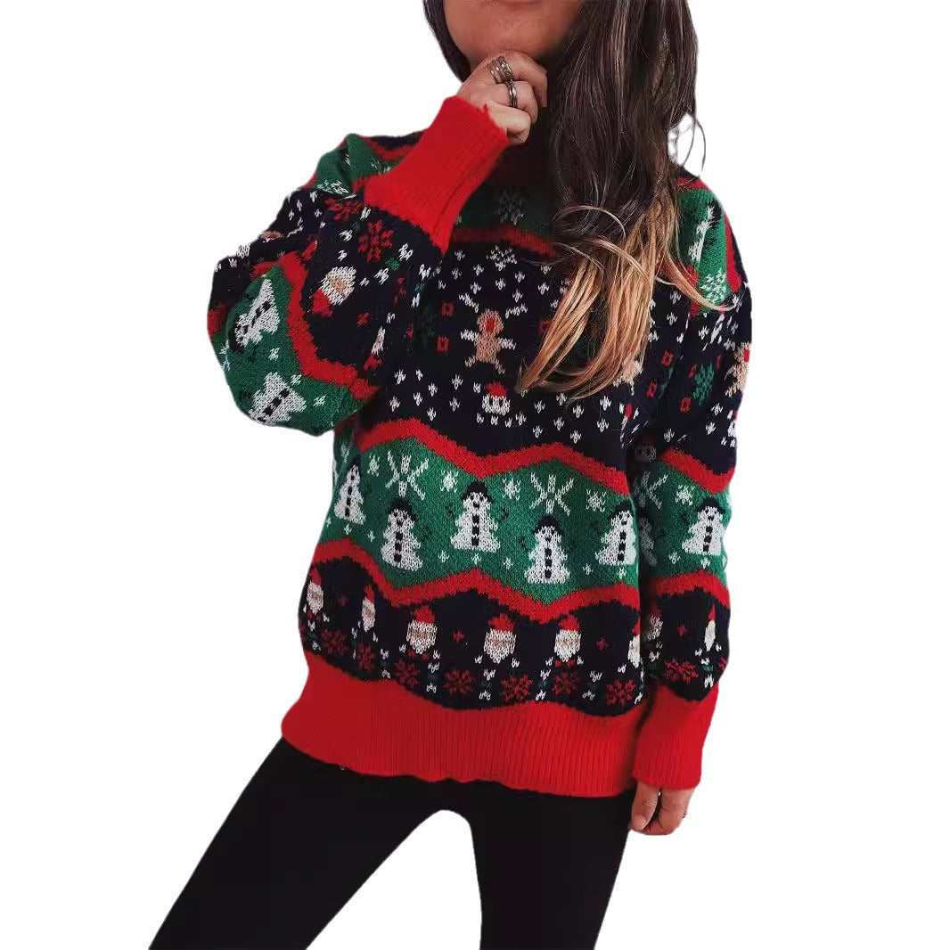 Damen Weihnachts-Pullover mit festlichem Design und verspielten Motiven Heidi-Mode