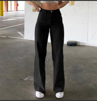 Damen Hohe Taille Schlaghose Heidi-Mode