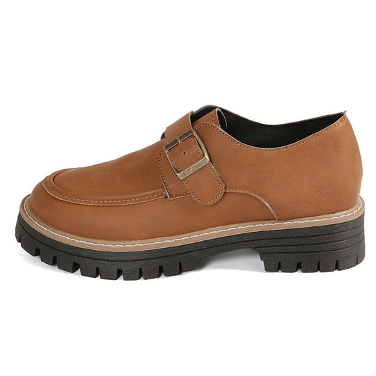 Damen Modische Mokassins mit bequemer Sohle und schnallenverziertem Design Heidi-Mode