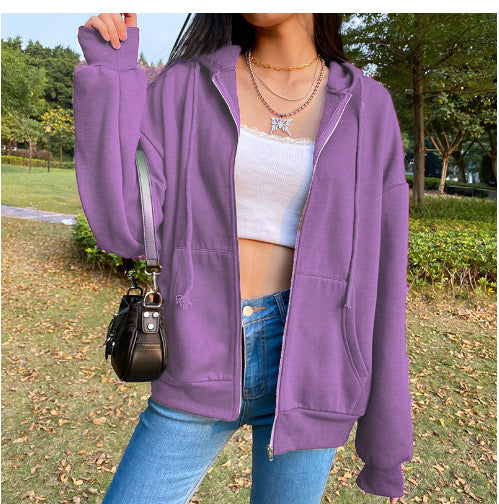 Damen bequeme Kapuzenjacke mit praktischen Taschen und lässigem Schnitt Heidi-Mode