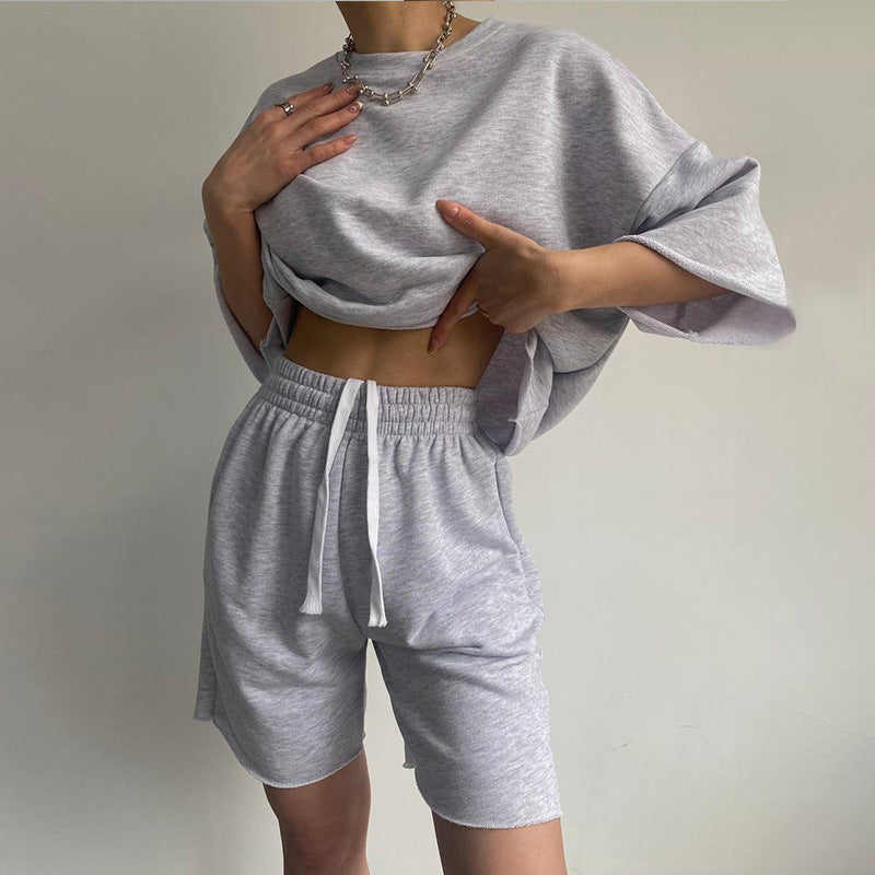 Damen Bequemes Loungewear-Set aus hochwertigem Sweatstoff mit lockerem Schnitt Heidi-Mode