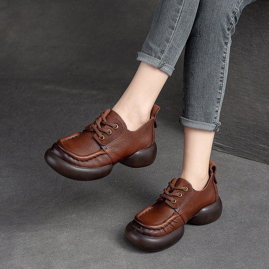 Damen Trendige Sneakers im Urban Style mit extraleichter Sohle und komfortablem Lederobermaterial Heidi-Mode