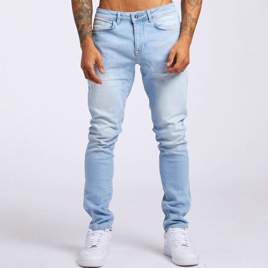 Herren Slim-Fit Jeans mit elastischem Komfortbund und modernen Details Heidi-Mode