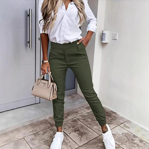 Damen bequeme Slim-Fit Chino-Hose Heidi-Mode