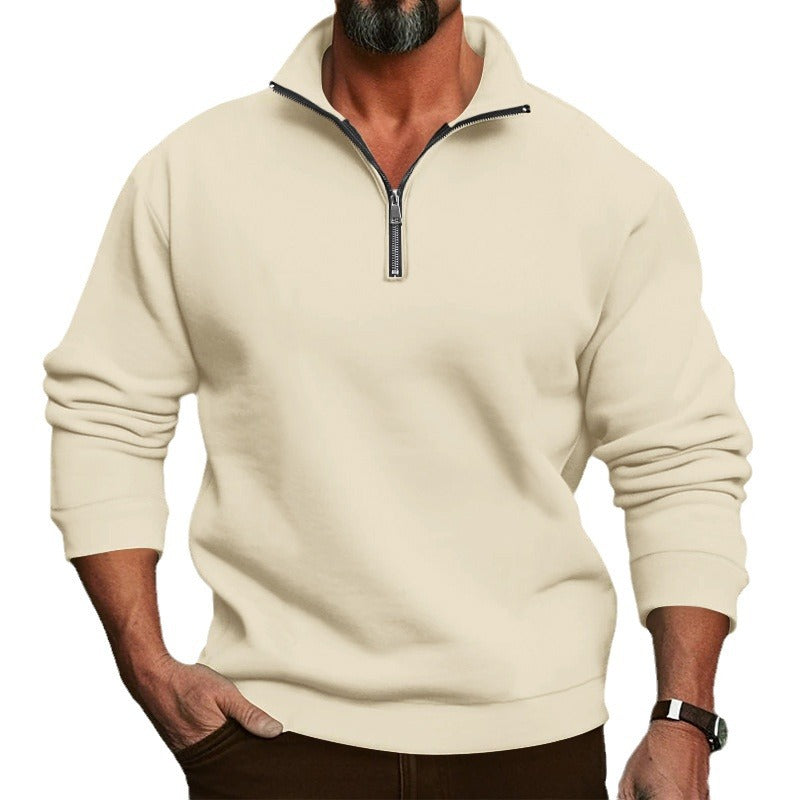 Herren Freizeit-Hoodie mit Reißverschluss und elastischen Bündchen Heidi-Mode