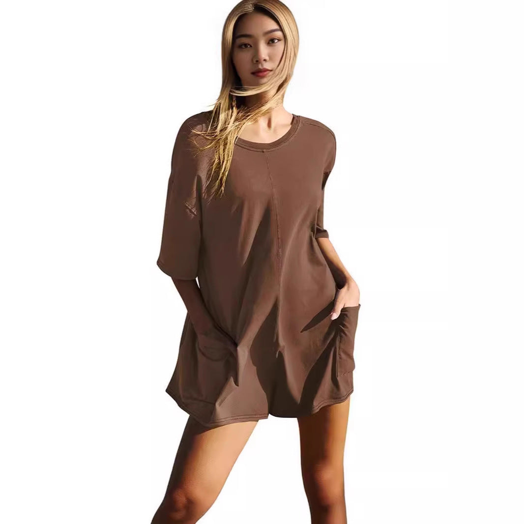 Damen Sommerliches Strandkleid mit Taschen Heidi-Mode