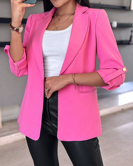 Damen Eleganter Blazer mit modischem Schnitt und praktischen Details Heidi-Mode