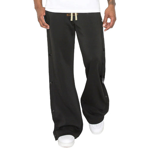 Herren Lässige Freizeit-Hose mit modischen Druckknöpfen und seitlichem Design Heidi-Mode