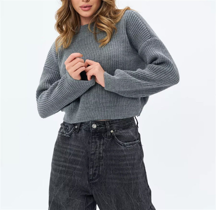 Damen lässiger Strickpullover Heidi-Mode