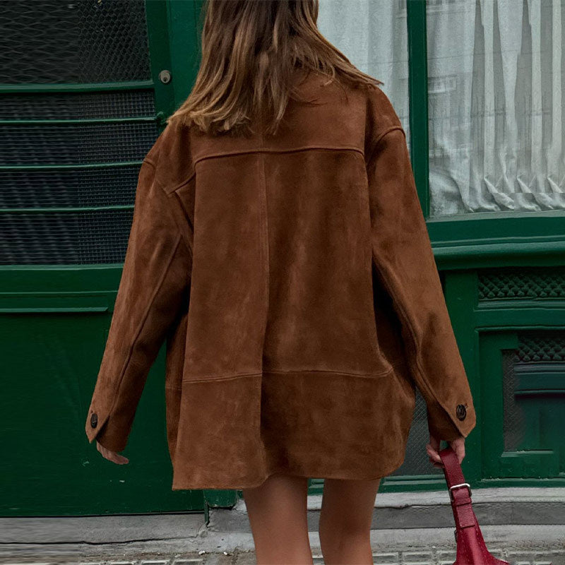 Damen Wilde Velourjacke im lässigen Chic Heidi-Mode