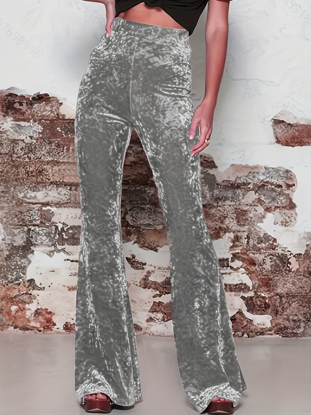 Damen Samtweite Hose Heidi-Mode