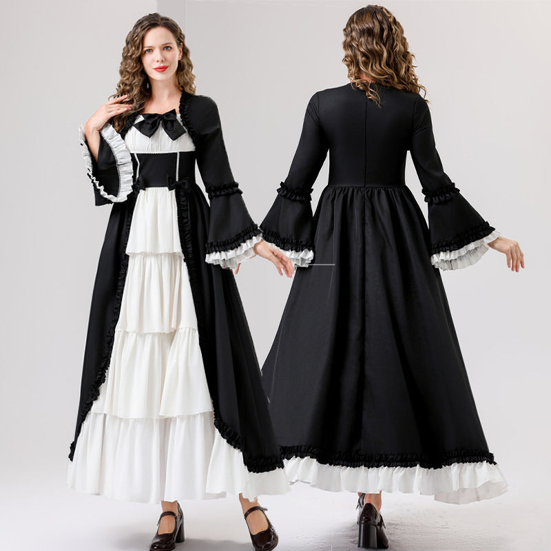 Damen historisches Kleid mit eleganten Rüschen und modernen Akzenten Heidi