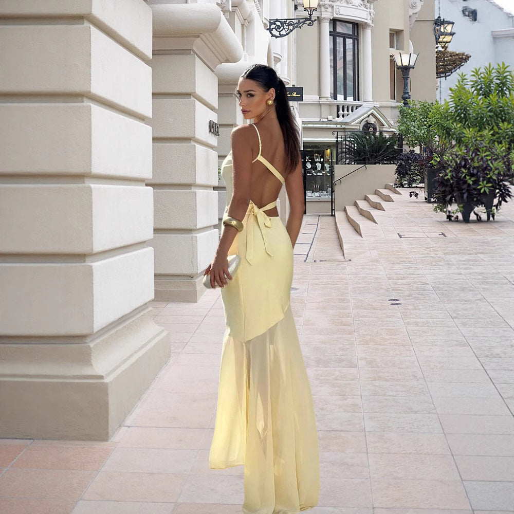 Damen asymmetrisches Abendkleid Heidi-Mode