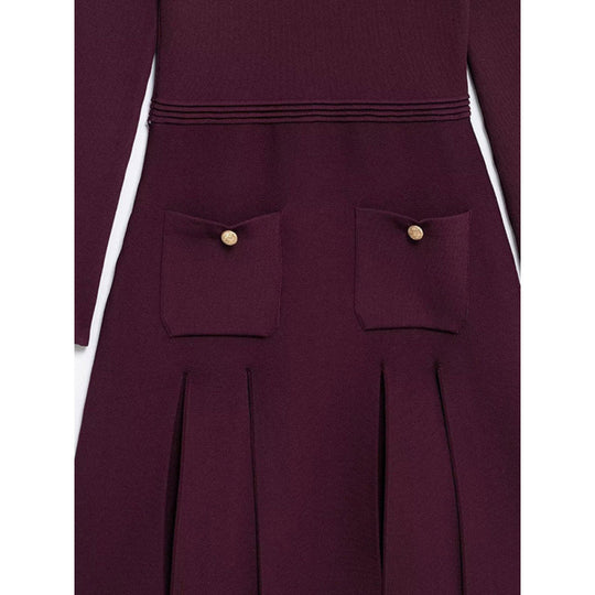 Damen Strickkleid mit dekorativen Knopfdetails und praktischen Taschen Heidi-Mode