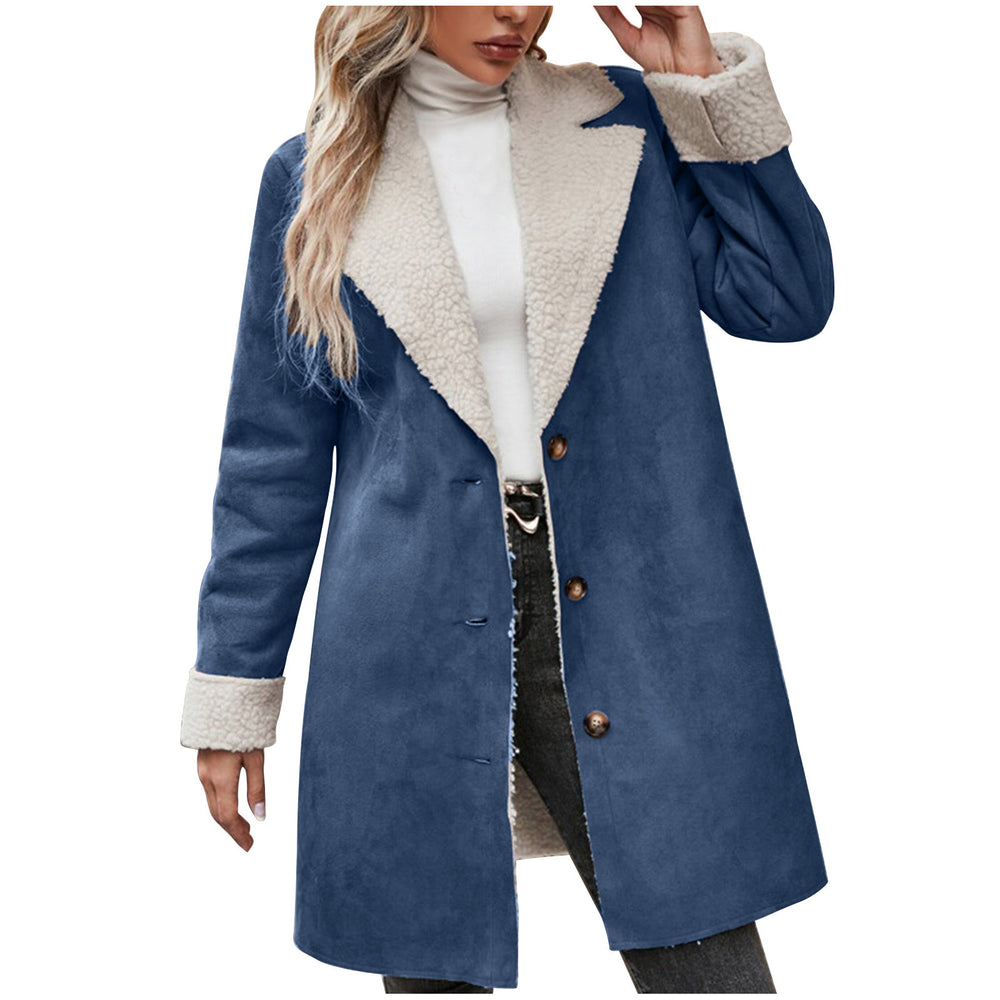Damen kuscheliger Oversized-Mantel mit schickem Kragen Heidi-Mode