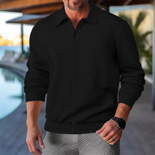 Herren Leichte Freizeitjacke mit strukturiertem Design Heidi-Mode