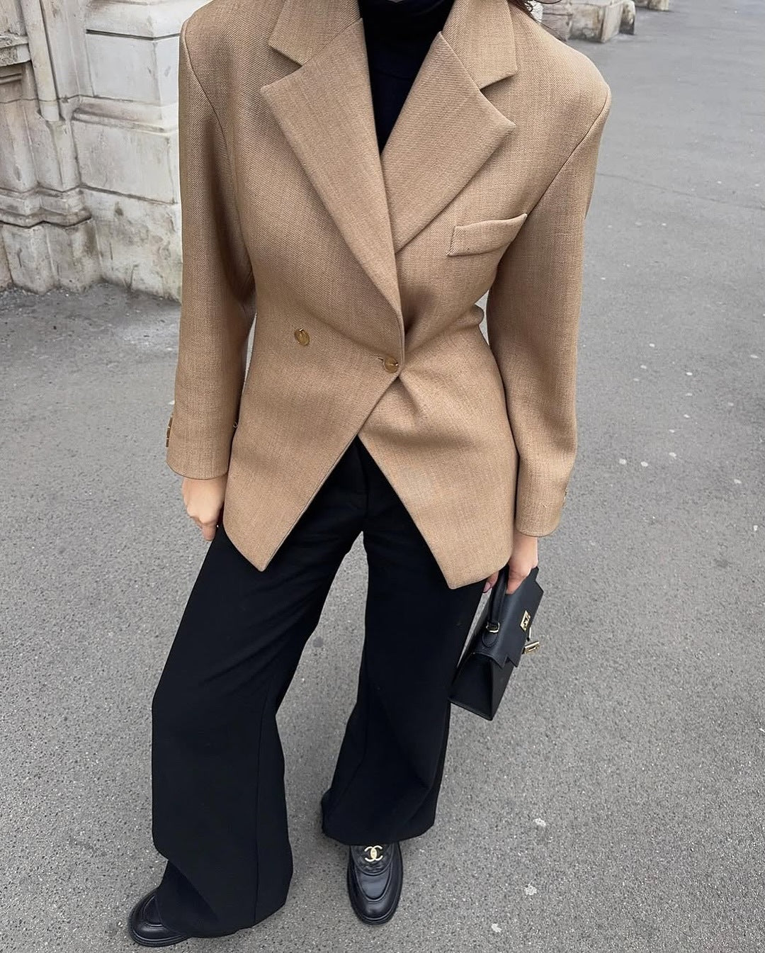 Damen Eleganter Zweireiher Blazer im modernen Schnitt Heidi-Mode