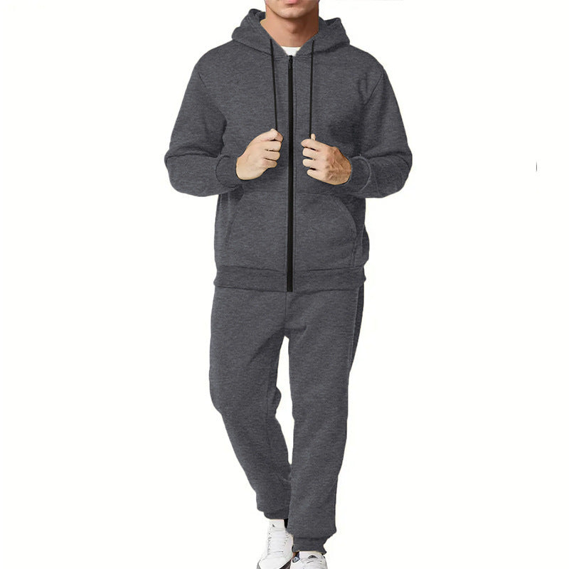 Herren Sportliches Hoodie- und Jogginganzug-Set mit praktischen Taschen und atmungsaktiven Materialien Heidi-Mode