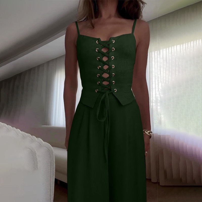 Damen Korsettbluse mit Schnüroptik Heidi-Mode